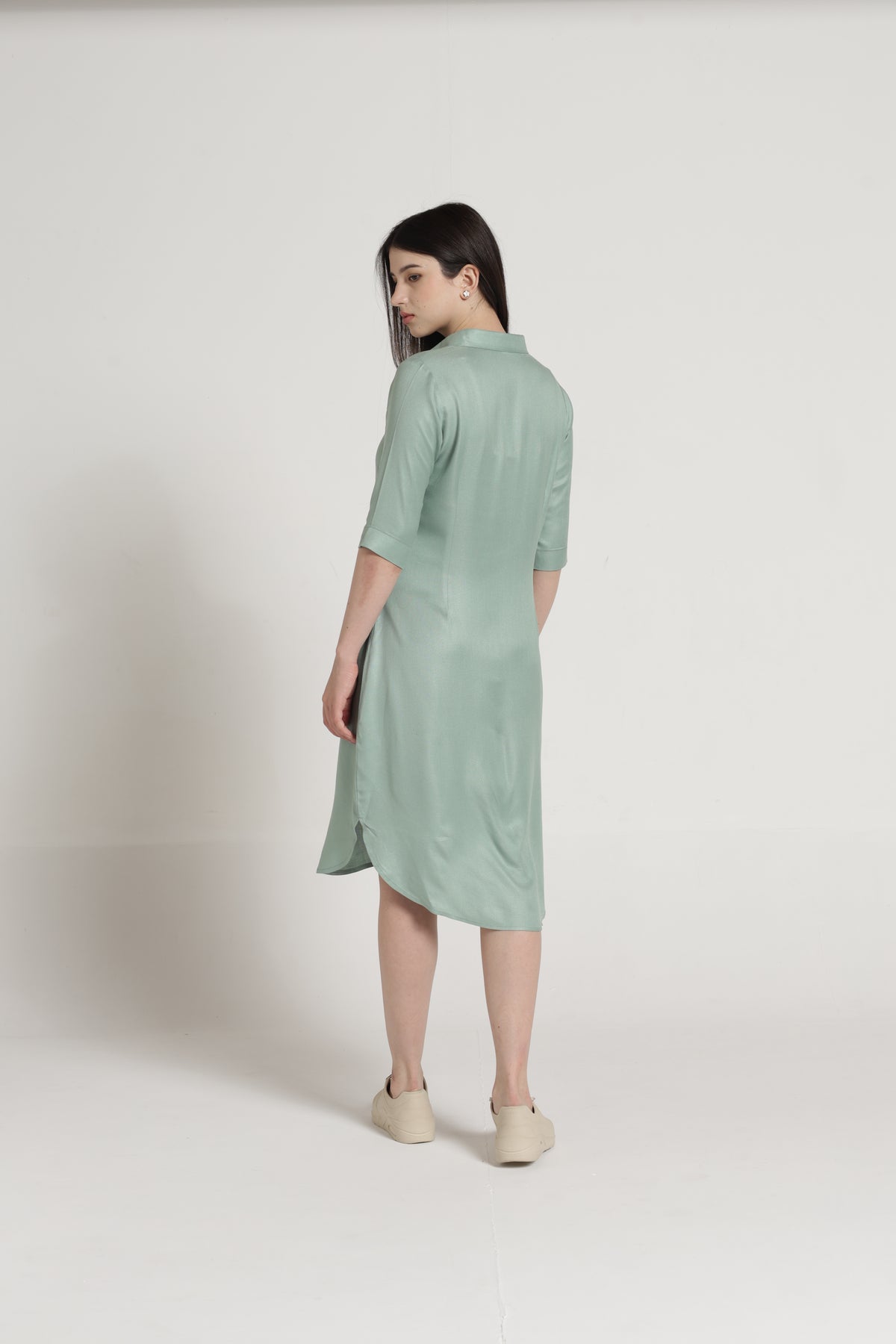 Sage Green Shirt Dress