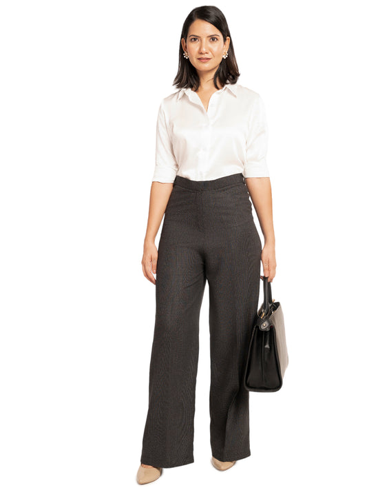 Textured Black DAily Trouser