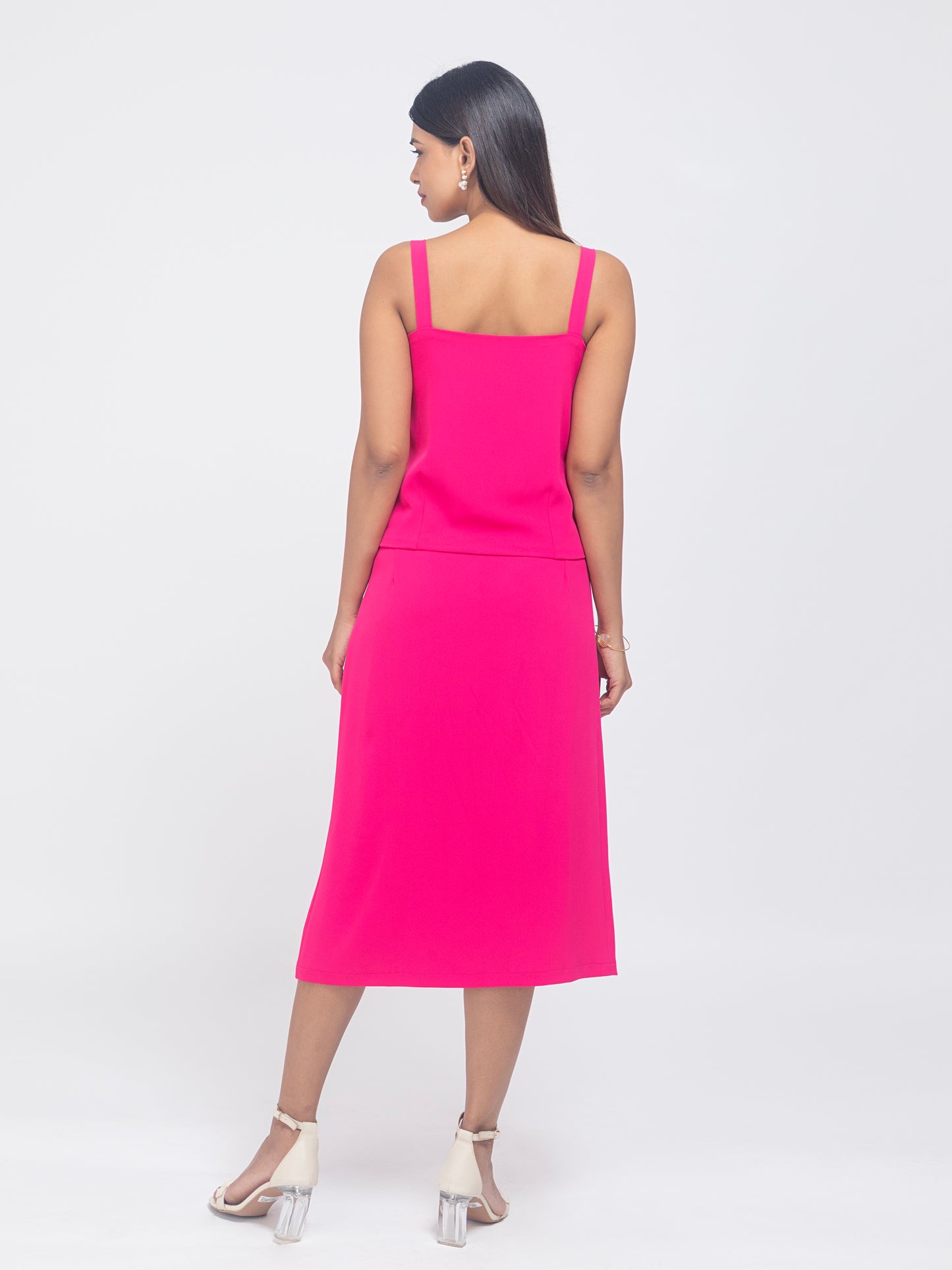 Rosy Rebellion: Hot Pink Co-ord Skirt Set