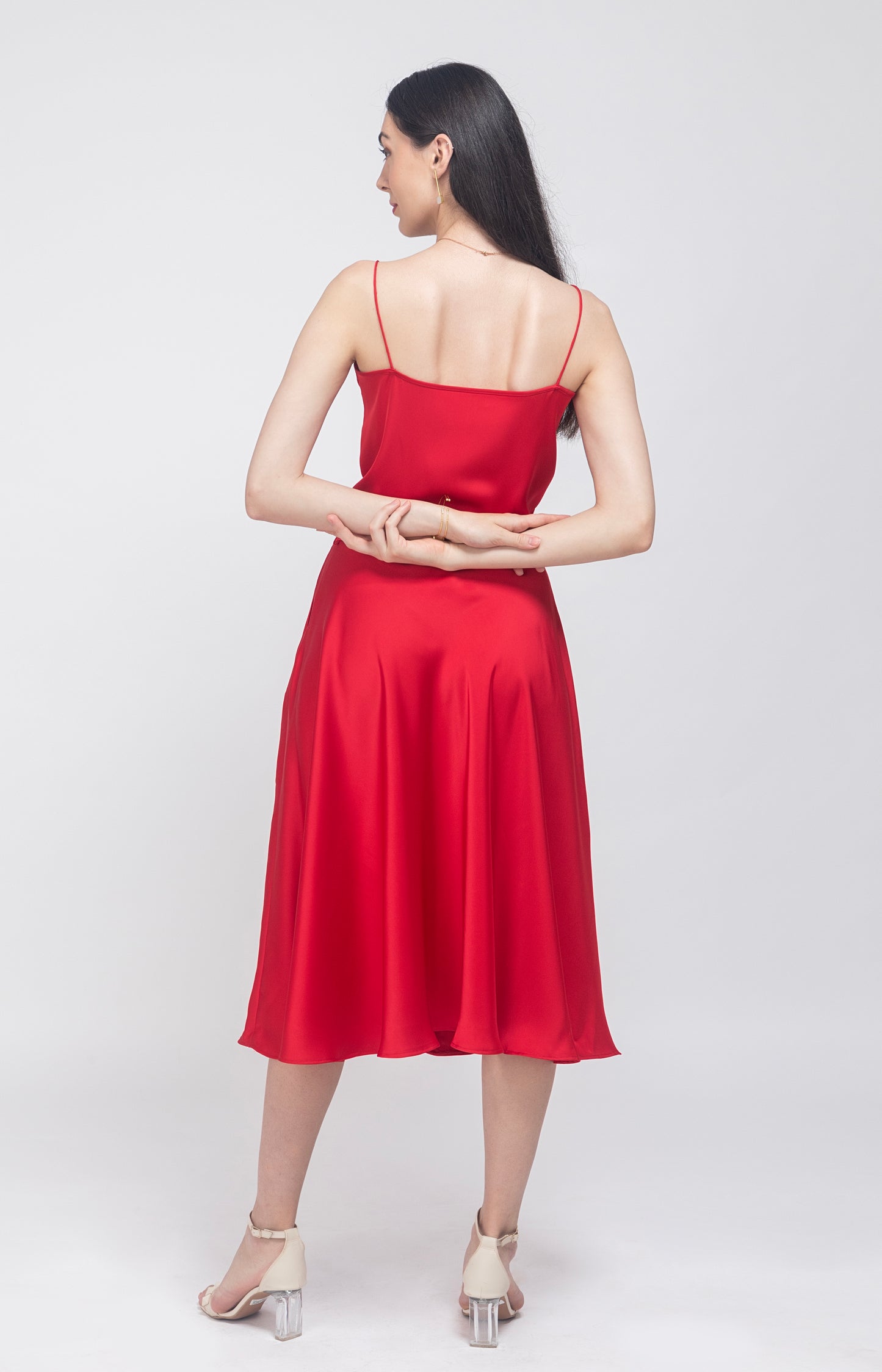 Love Potion: Red Satin Co-ord Set