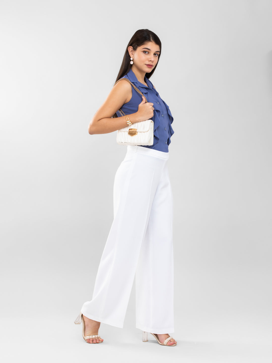 D'Almirah White DAily Trousers