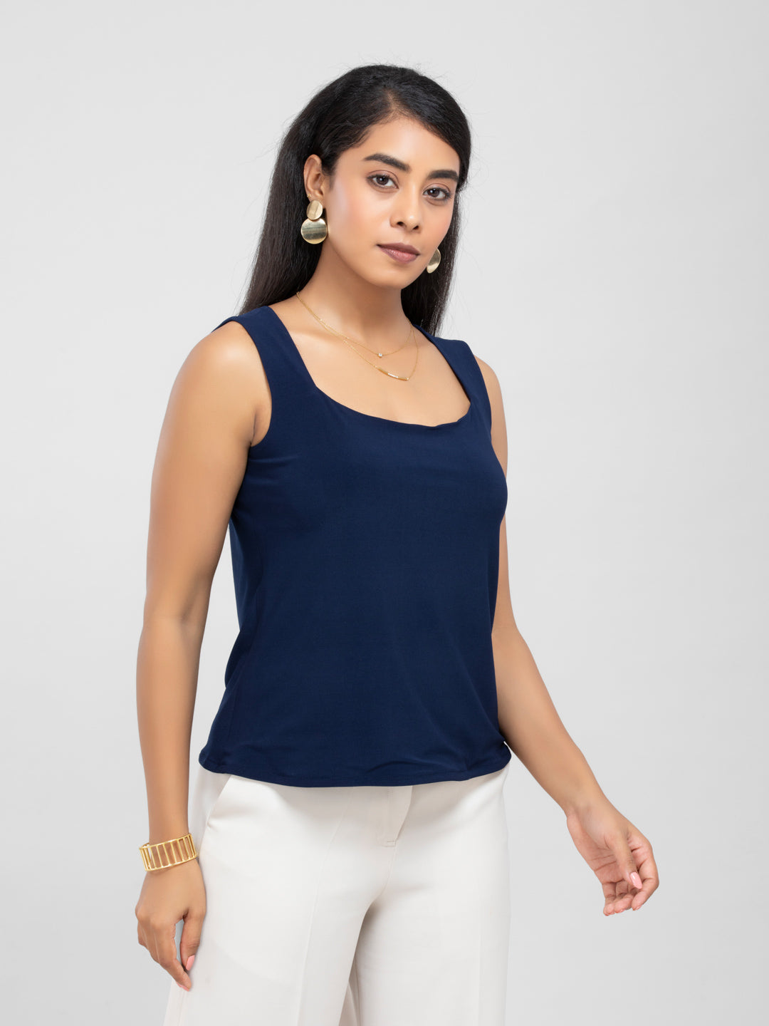 Blue Sleeveless Top for women