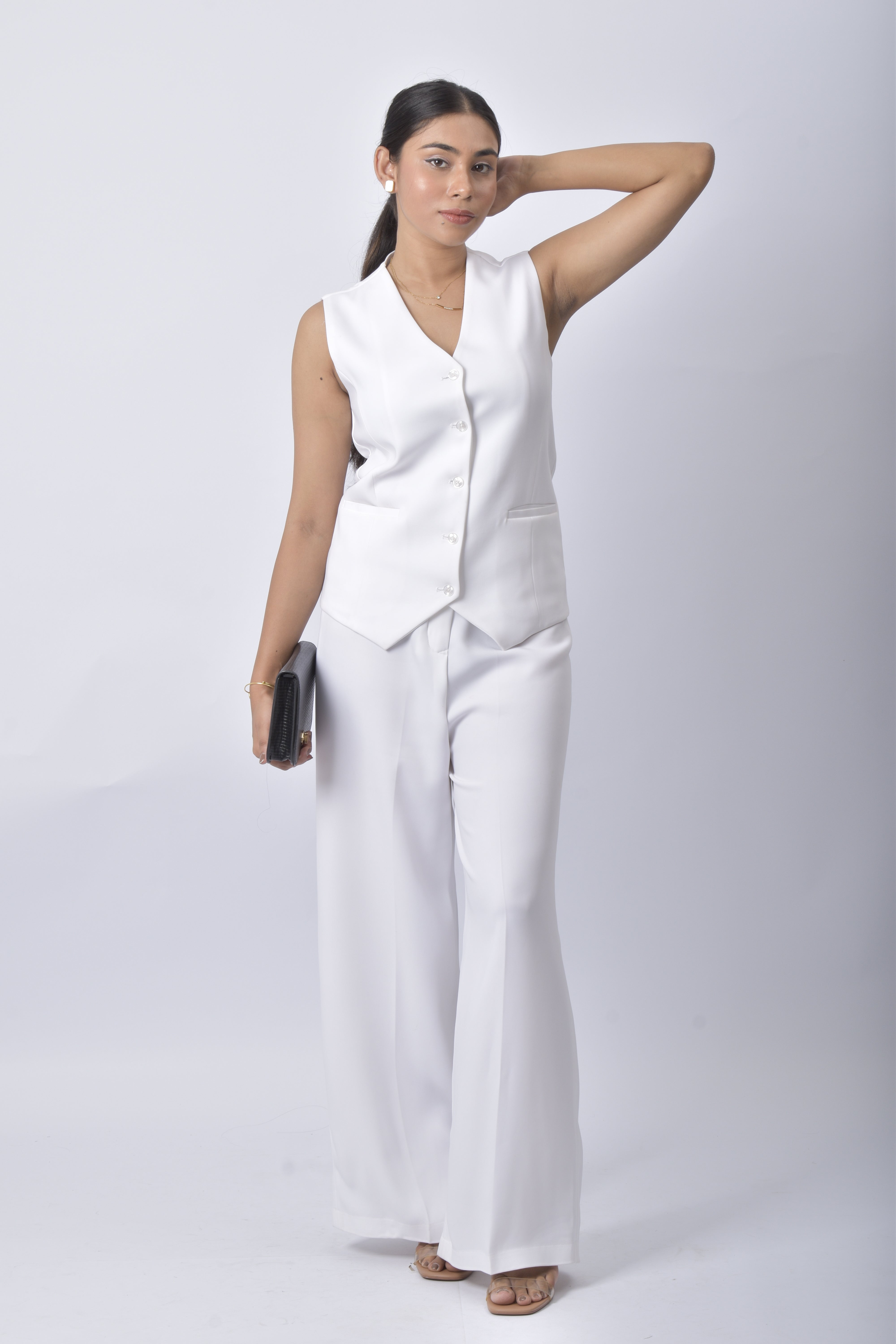 D'Almirah White Waist Coat
