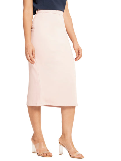 D'Almirah Blush Pink Pencil Skirt