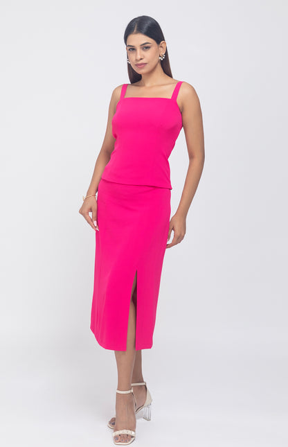 Rosy Rebellion: Hot Pink Co-ord Skirt Set