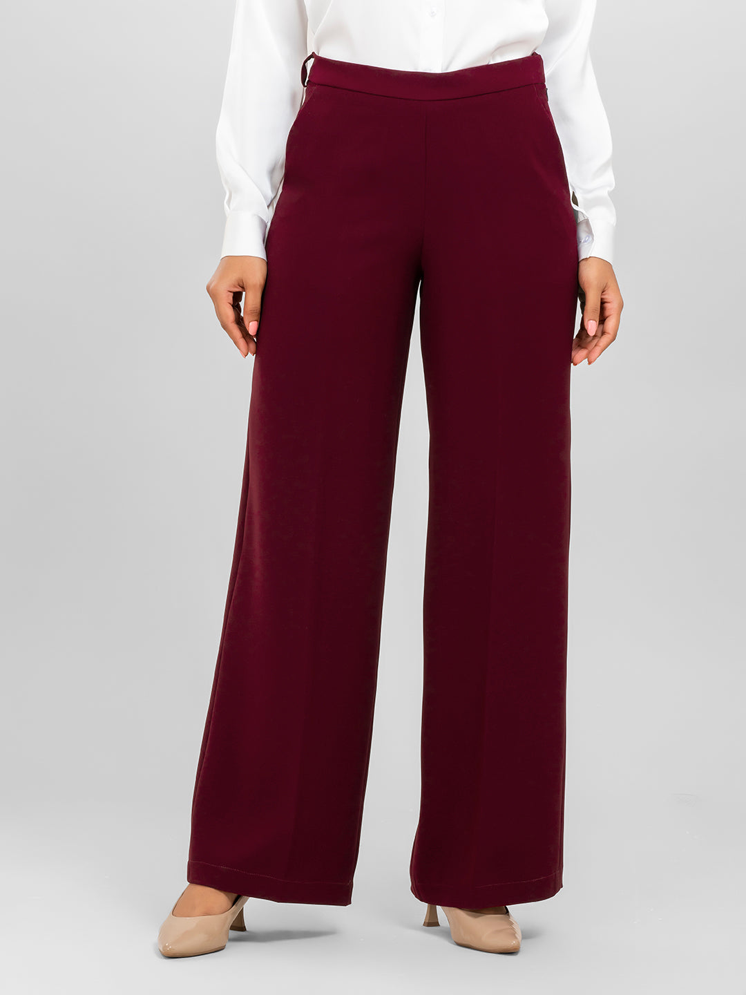 D'Almirah Maroon DAily Trouser