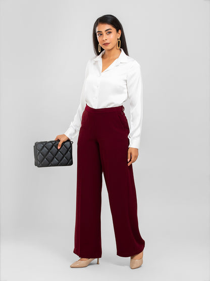 D'Almirah Maroon DAily Trouser