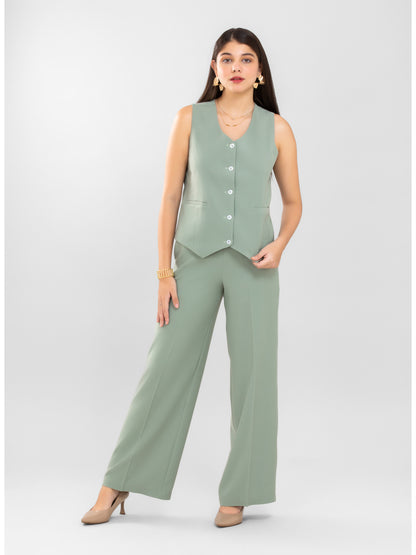 D'Almirah Sage Green Waist Coat