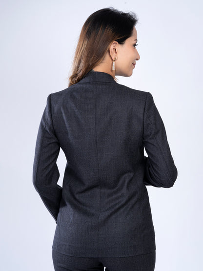 Single Breasted Charcoal Black Blazers