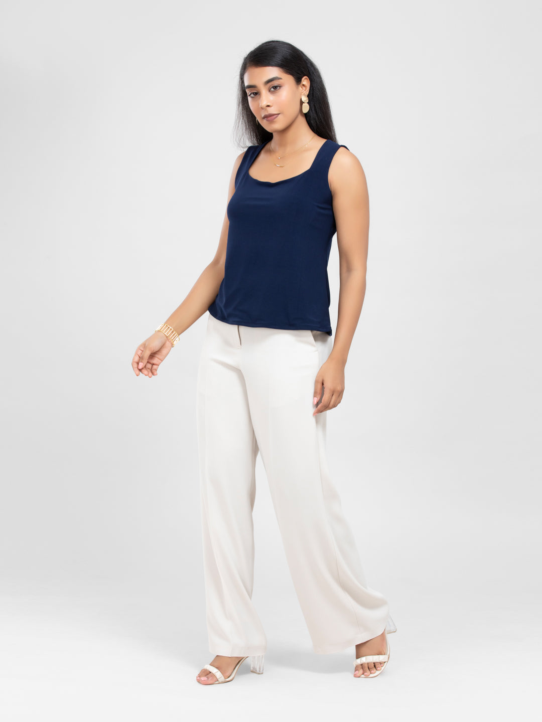 Blue Sleeveless Top for women