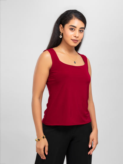Red Sleeveless Top for women