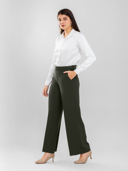 D'Almirah Olive Green DAily Trouser