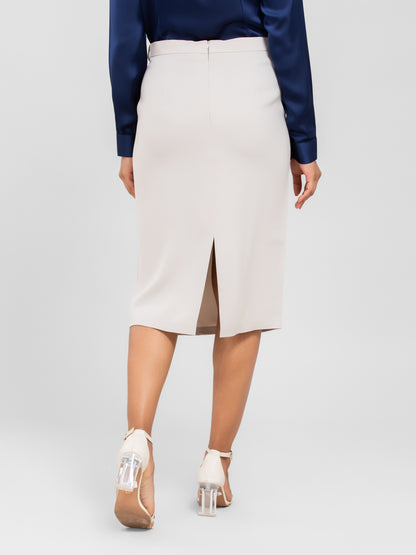 D'Almirah Beige Pencil Skirt