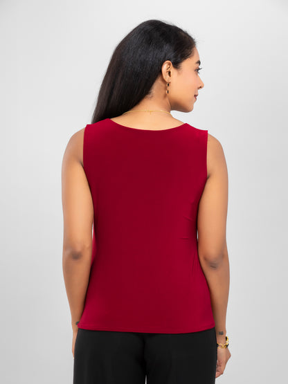 Red Sleeveless Top for women