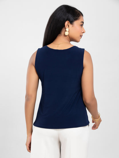 Blue Sleeveless Top for women