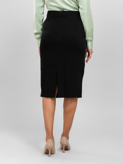 D'Almirah Black Pencil Skirt