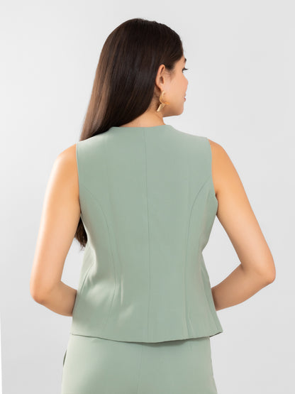 D'Almirah Sage Green Waist Coat