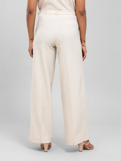 D'Almirah Beige Stretchable DAily Trouser