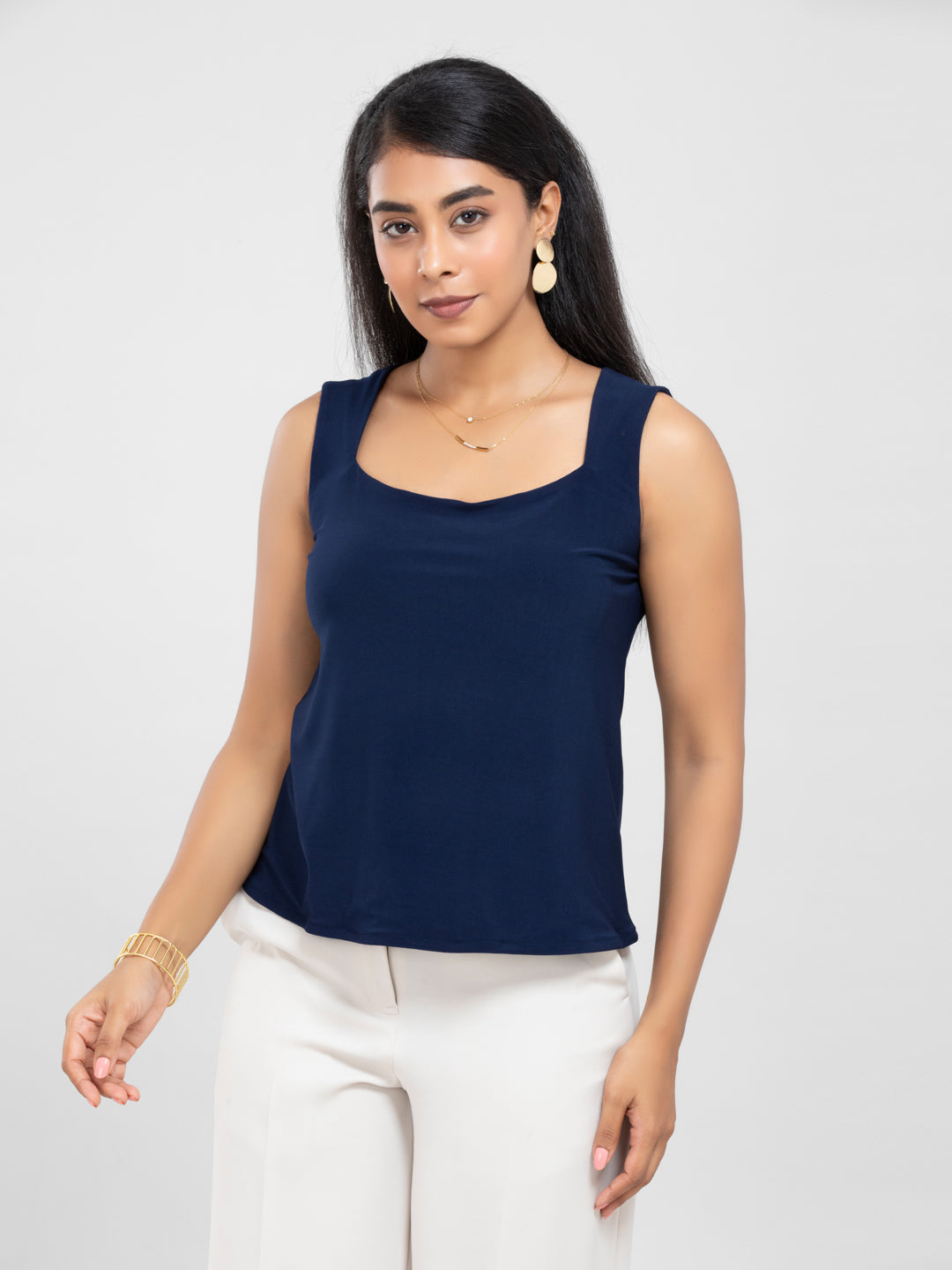 Blue Sleeveless Top for women