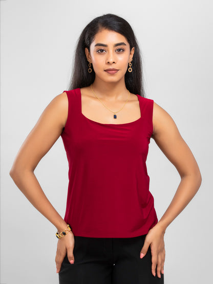Red Sleeveless Top for women