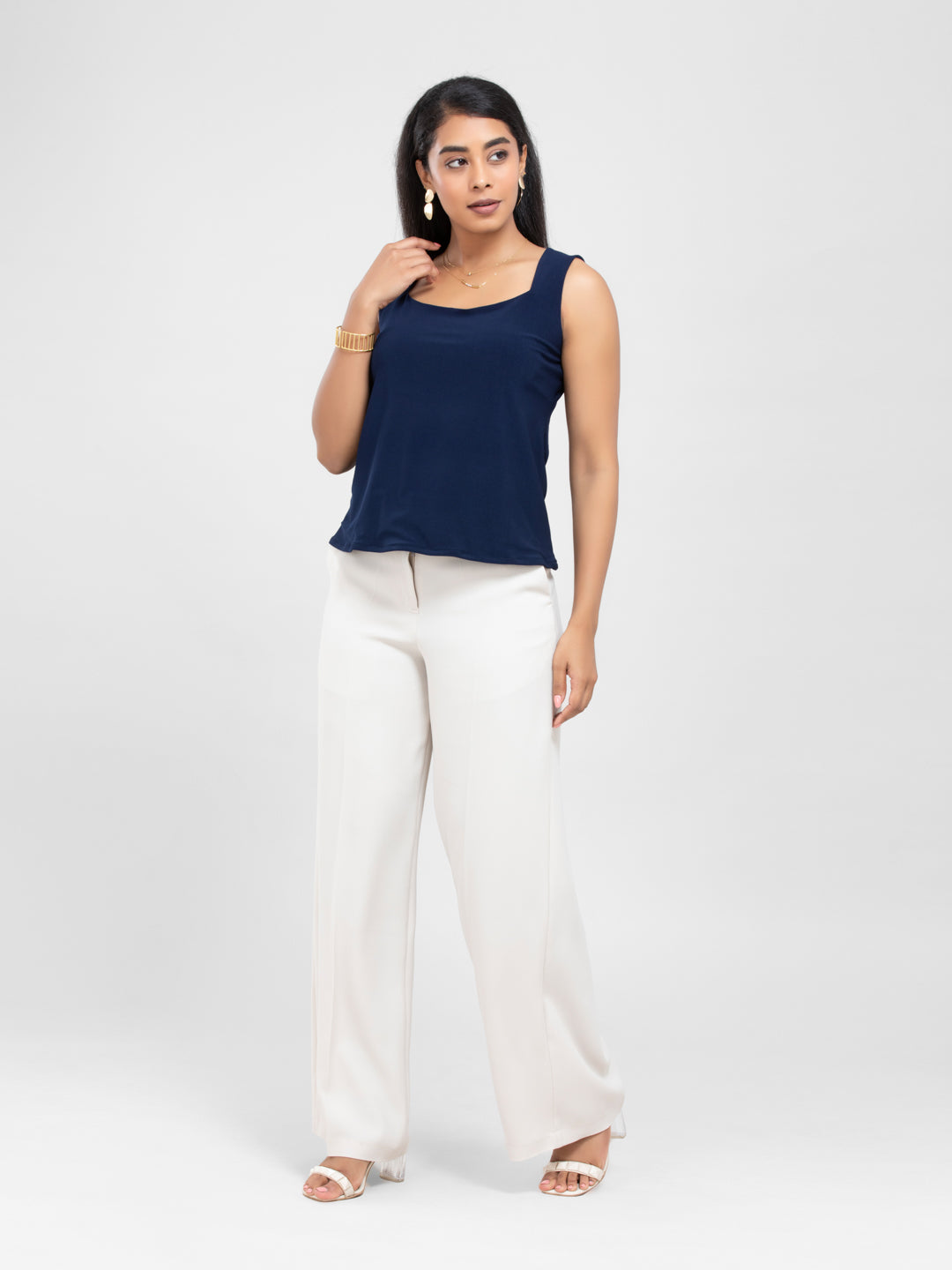 Blue Sleeveless Top for women