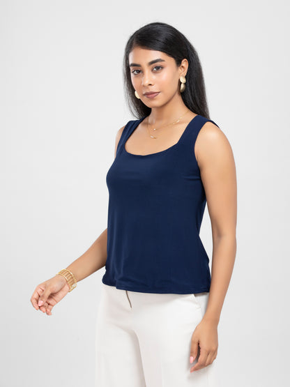 Blue Sleeveless Top for women