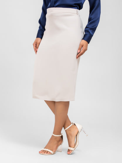D'Almirah Beige Pencil Skirt