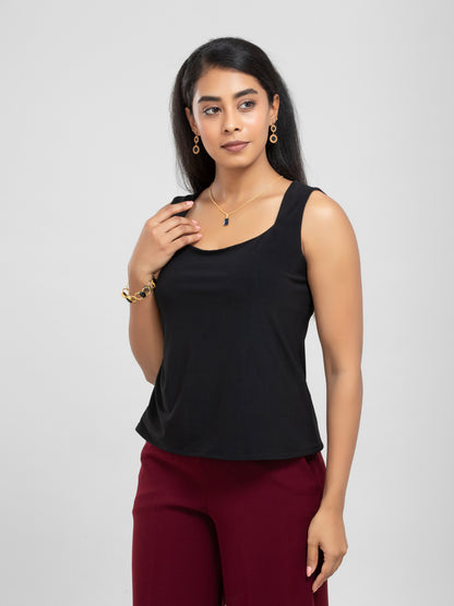 Black Sleeveless Top for women