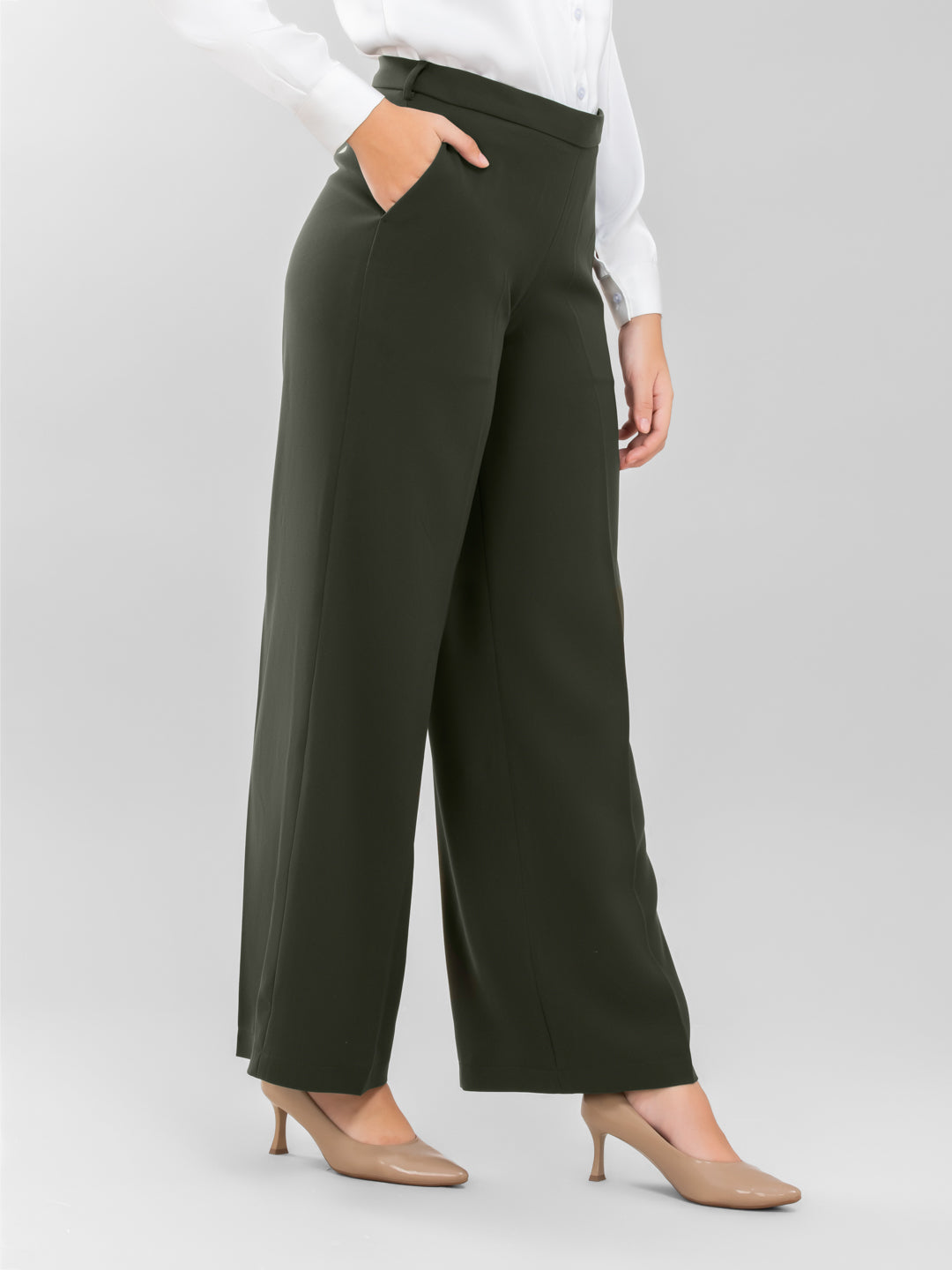 D'Almirah Olive Green DAily Trouser