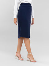 D'Almirah Navy Blue Pencil Skirt